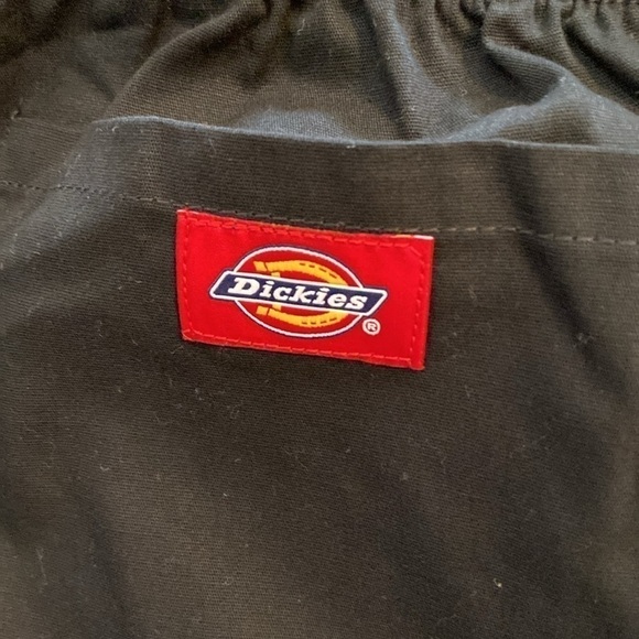 Dickies wide leg tie waist pocket black srub uniform pants - Picture 2 of 12